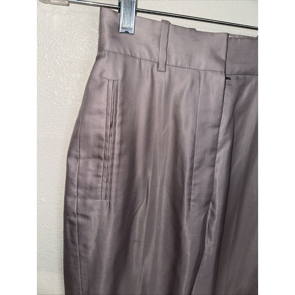 Yves  Saint  Laurent Taupe High- Waisted Dress Pants Straight Leg Trousers Sz 25 - Picture 5 of 16